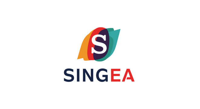 Singea Logo with Abstract Eye Symbol