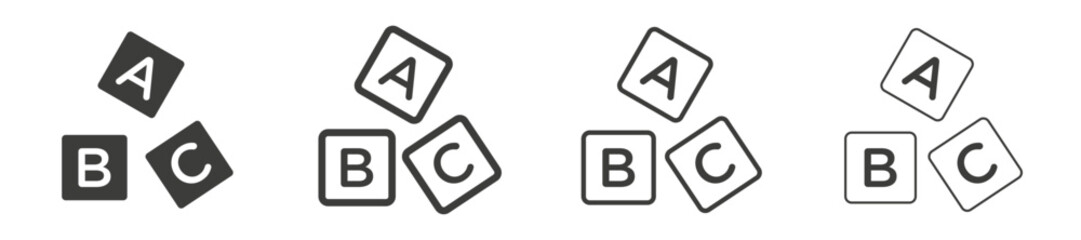 Abc icon collection on white background © molla