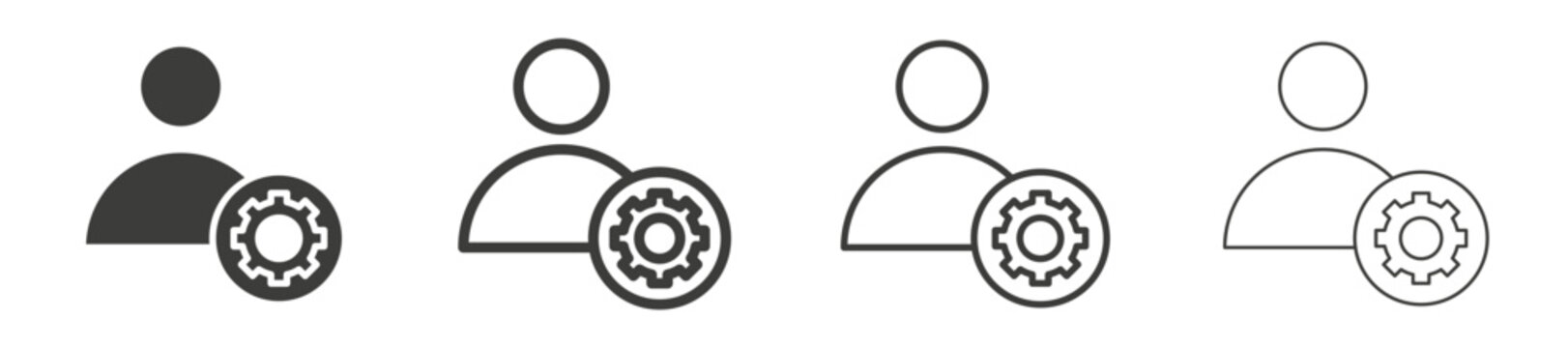 Admin icon collection on white background