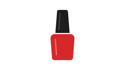 Obraz premium Red Nail Polish Bottle Icon Isolated on White Background