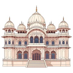 Obraz premium Pink Palace Architecture Building India.