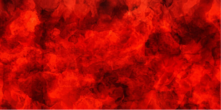 Red grunge abstract fire flame texture background with smoke and inferno explosion design