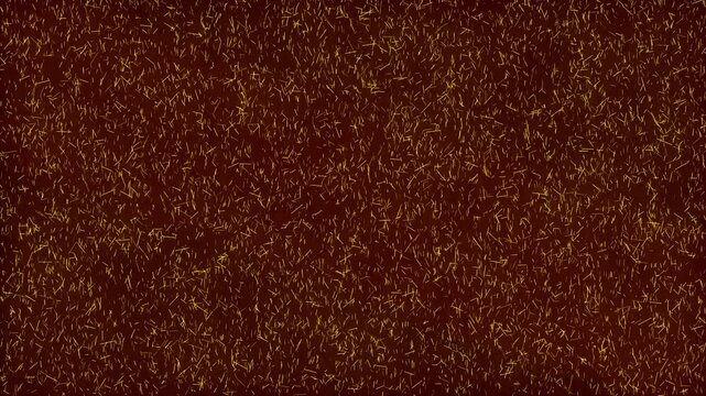 Delicate golden lines flowing across dark red surface creating soft cinematic abstract seamless visual texture

