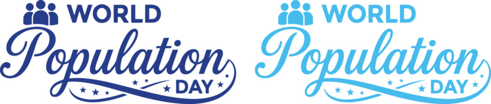 World population day awareness logos