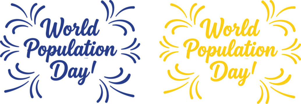 World population day awareness logos