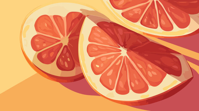 Orange citrus slices in warm abstract tones, smooth shapes, no visible flaws