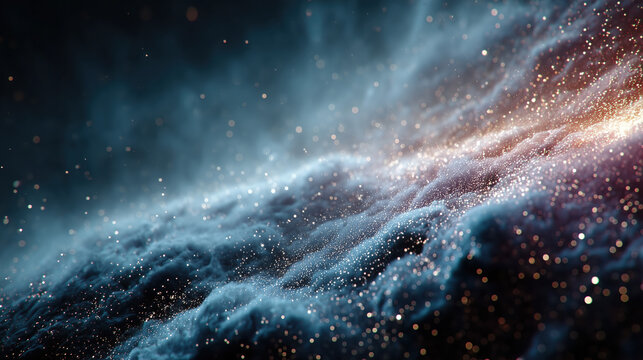 Outer space with galaxy and stardust.