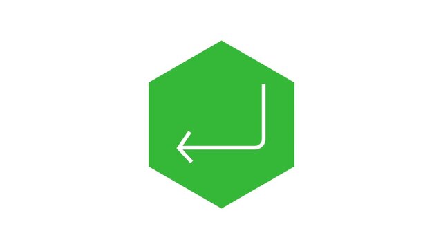 diradction arrow icon animation on white background