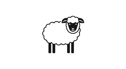 Stylized Sheep Icon Vector Graphic - Minimalist Farm Animal Silhouette © Wahyu