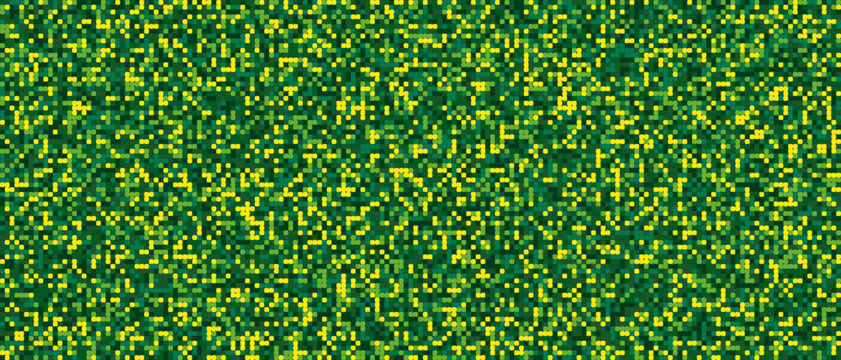 Sparkling green disco background vector. Gradient square wallpaper with sequins. Iridescent mosaic banner. Glowing halftone texture. Background for a festive party. Pixelated metallic effect.