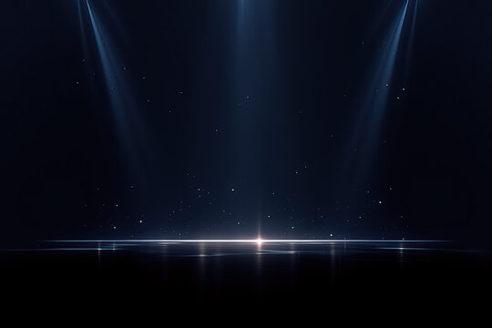 Dark stage background with lighting effects