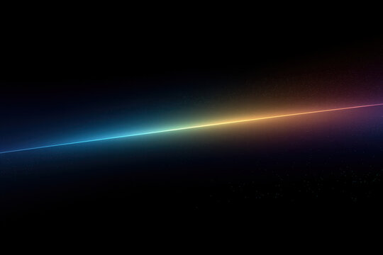 Dark abstract background with rainbow light line