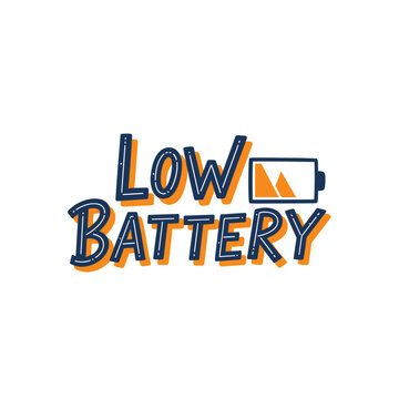 Low Battery Warning Sign Symbol.