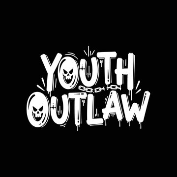 Youth Outlaw Graffiti Street Art Design.