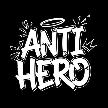 Anti Hero Graffiti Style Text Logo.