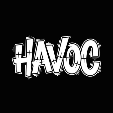 White Havoc Graffiti Style Text.