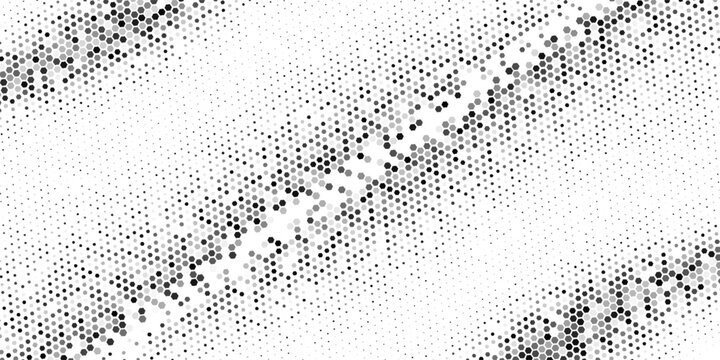 Black hexagon pattern honeycomb vector background. Geometric grid with honey comb cells, mesh lines, repeat hex shapes.