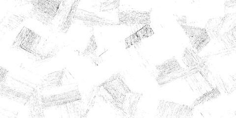 Fototapeta premium Grunge textured background with scattered rectangles and abstract shapes in black and white