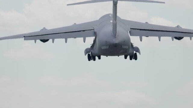 C-17 Globemaster performs cargo transport operation for military logistics and deployment activities