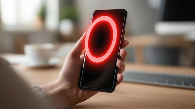 Seamless loop mobile risk indicator animation, smart entry timing interface design.