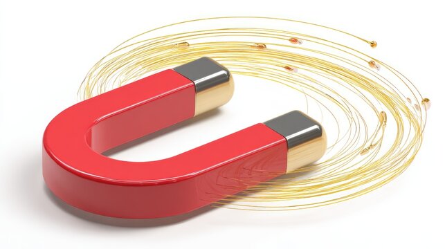 Horseshoe Magnet Demonstrating Magnetic Field Lines.
