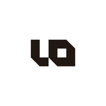 Letter L o square geometric symbol simple logo vector