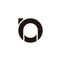 Letter bn nb b n circle geometric symbol simple logo vector © Amrah