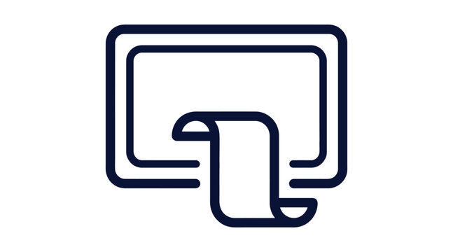 Navigation web browser icon minimalistic design simple line art