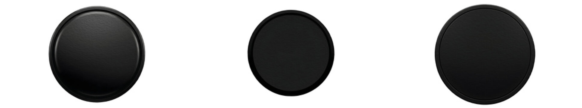set of the isolated on withe background ( Black Circle Emojis depicting solid black, circular shapes) photo high quality''