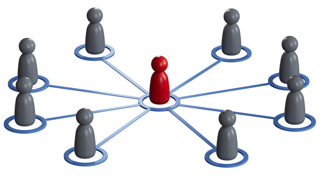 Group of cartoon characters - social networking concept. economic status and social achievement.Supports PNG files with transparent backgrounds.