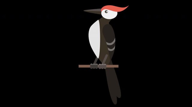 Great Spotted Woodpecker Illustration
