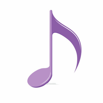 Purple Eighth Note Music Symbol