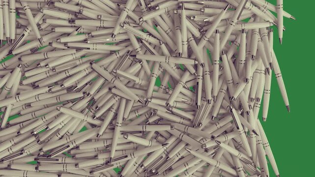 green screen white background bunch scissors cigarettes pile pencils animated chromakey background illustration design gesture creative colorful cartoonish layers