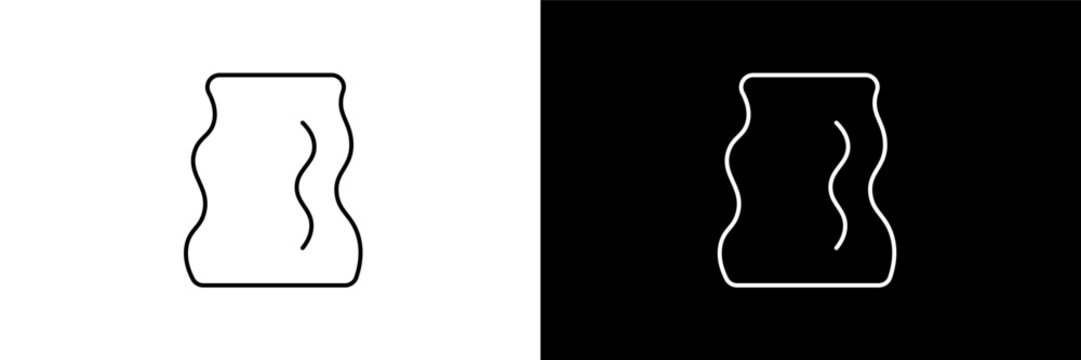 rag outline icons in fashion category. White and Black style linear rag icon