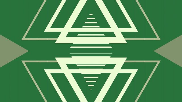 white christmas tree green background triangle middle geometric pattern two arrows pointing different directions field lines triangles logo green screen animated chromakey background