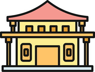 Obraz premium Chinese temple representing asian architecture and cultural landmark