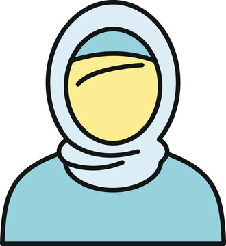 Muslim woman wearing a hijab, representing diversity, religion, and modesty