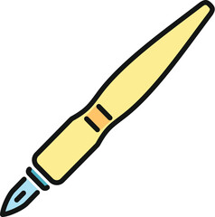 Obraz premium Fountain pen illustration on white background for writing, education, and stationery concepts