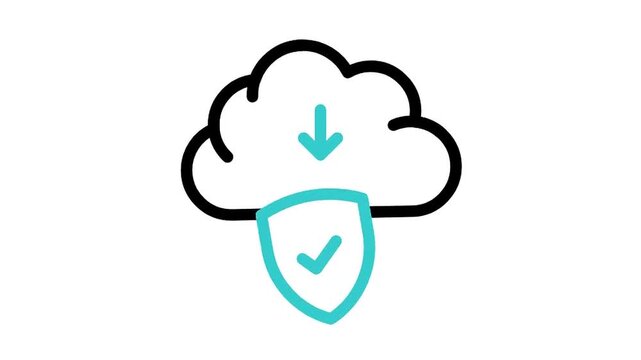 Animated Download File Transfer Save Data Receive Icon Loop