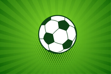 Naklejka premium Football soccer with green designs