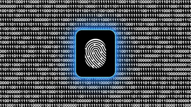 Digital fingerprint scan unlocks futuristic security and biometric authentication technology