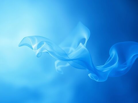 Wispy, translucent blue forms drift in a luminous void, suggesting mystery and boundless potential, a visual metaphor for the abstract,  fluid, abstract