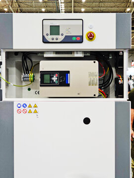 Industrial Electrical Control Cabinet with Variable Frequency Drive and PLC Interface for Automation Systems
