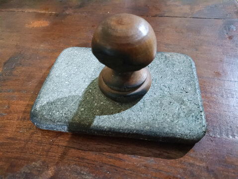 Wooden Mortar and Pestle