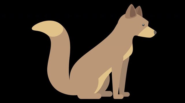 Cute Sitting Fox Illustration