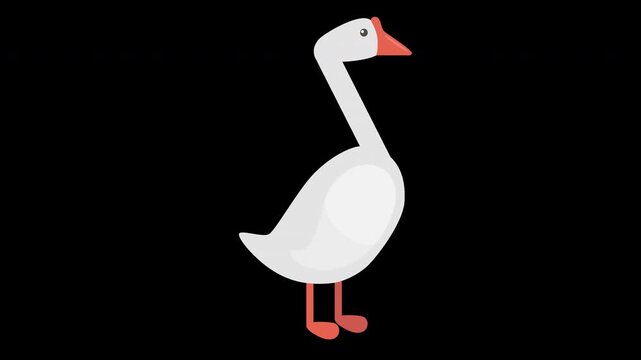 Cute Cartoon Goose Illustration