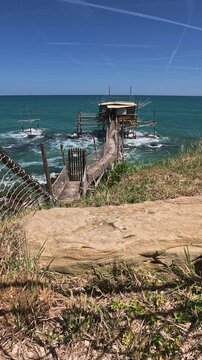 Fishing station on the Abruzzo italian coast