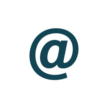Dark green at sign symbol.