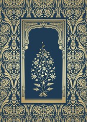 wedding card design, paisley floral pattern , India  © SIRIUS*