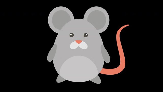 Cute Grey Mouse Icon
